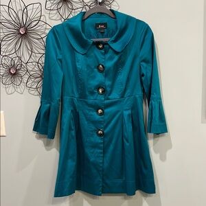 Bwear Teal Blazer/Jacket Tailored Silhouette